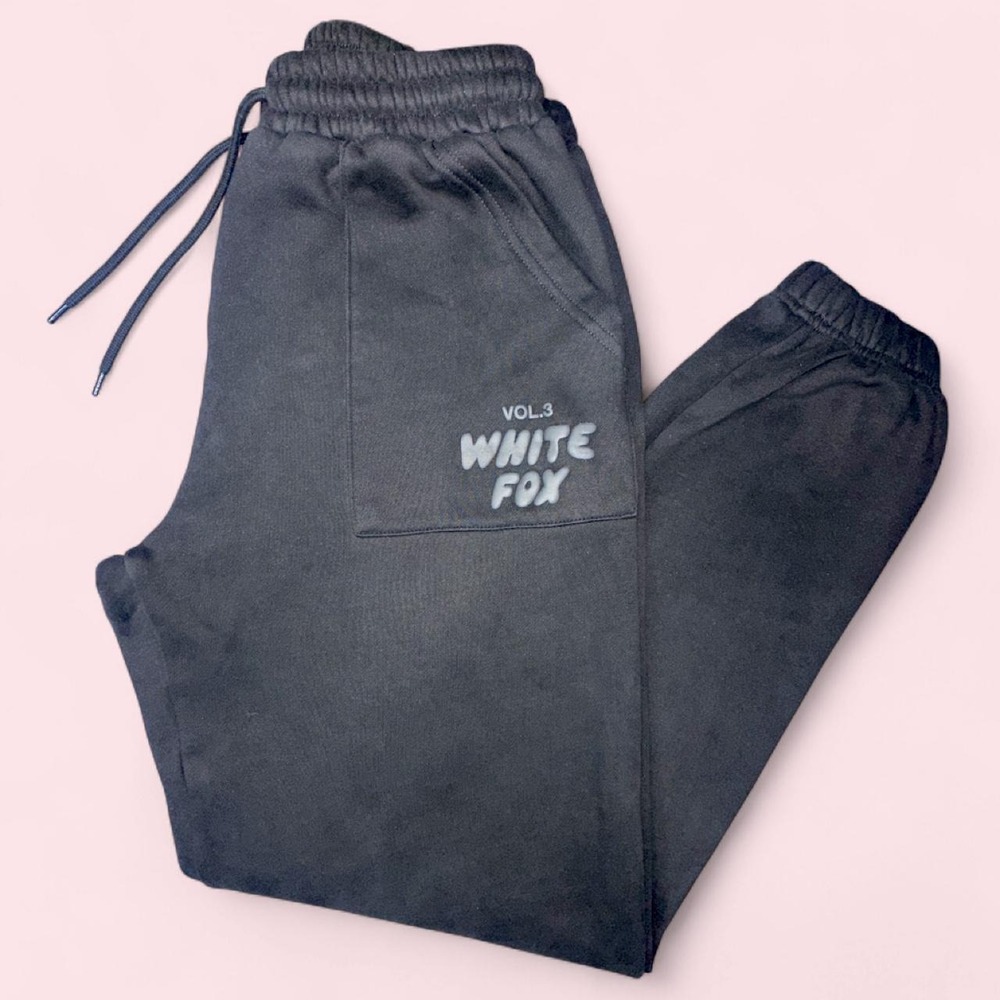 White Fox Boutique VOL.3 black-on-black jogger sweatpants